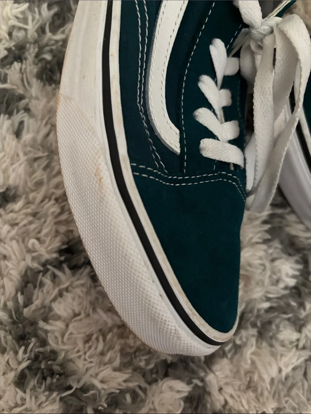 Vans Kids Old Skool Sneakers in Teal and White